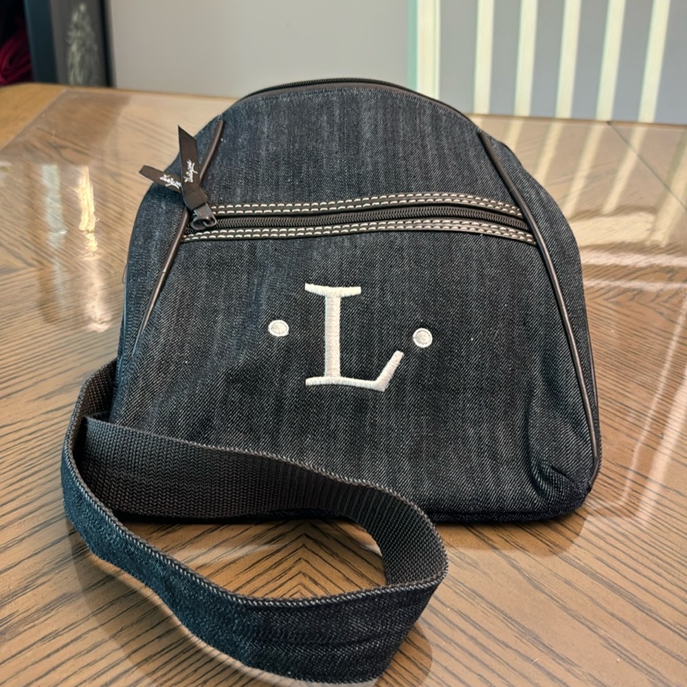 Thirty-One Brand, Denim Crossbody Bag with Initial Monogram, NWOT